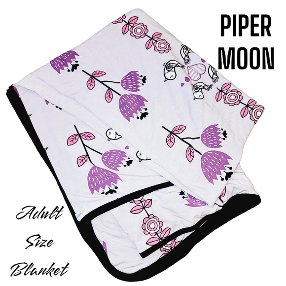 Piper Moon Bedding Piper Moon Purple Floral Bird Print Super Soft Adult Size Lounge Swaddle Blanket Poshmark